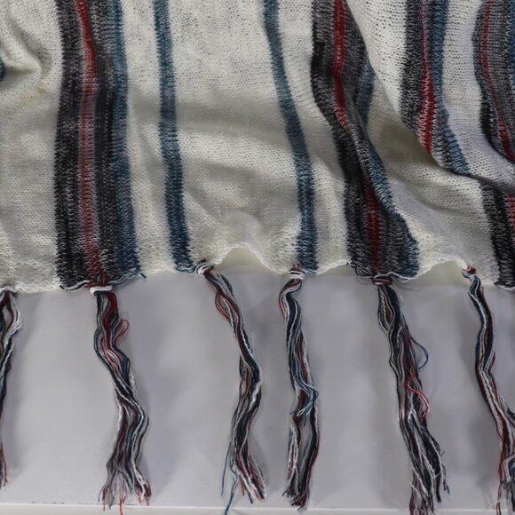 Torrid Striped Aztec Boho Open Front Fringe Sweater Vest Size 1X - Picture 6 of 13